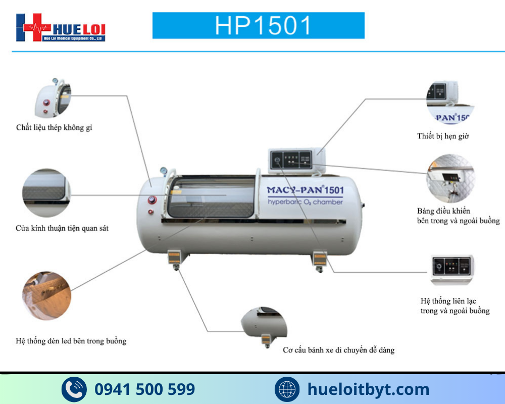 cấu trúc của buồng oxy cao áp hp1501