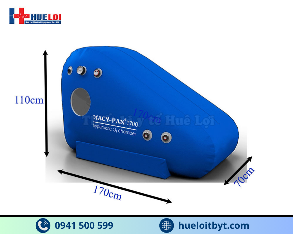 Kích thước của buồng oxy cao áp
