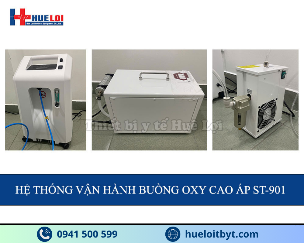 các thiết bị đi kèm với buồng oxy cao áp
