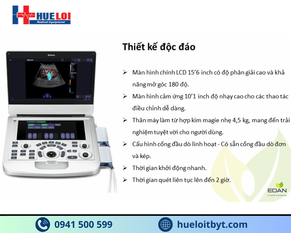 MÁY SIÊU ÂM HÌNH ẢNH EDAN AX3 CAO CẤP