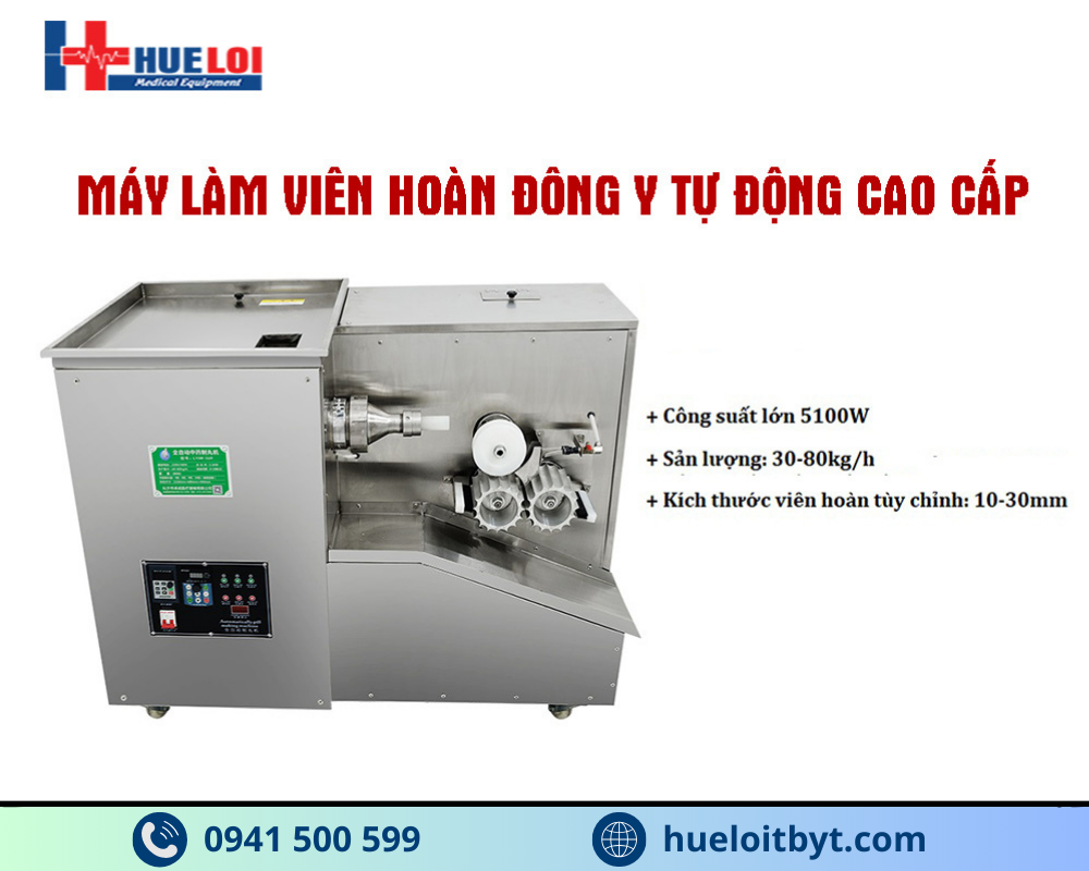 MÁY LÀM VIÊN HOÀN ĐÔNG Y CÔNG SUẤT CAO