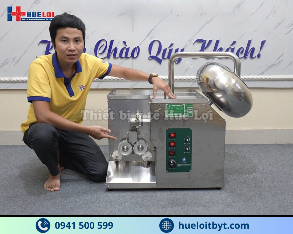 MÁY LÀM VIÊN HOÀN KẾT HỢP SẤY KHÔ, ĐÁNH BÓNG VÀ BAO VIÊN