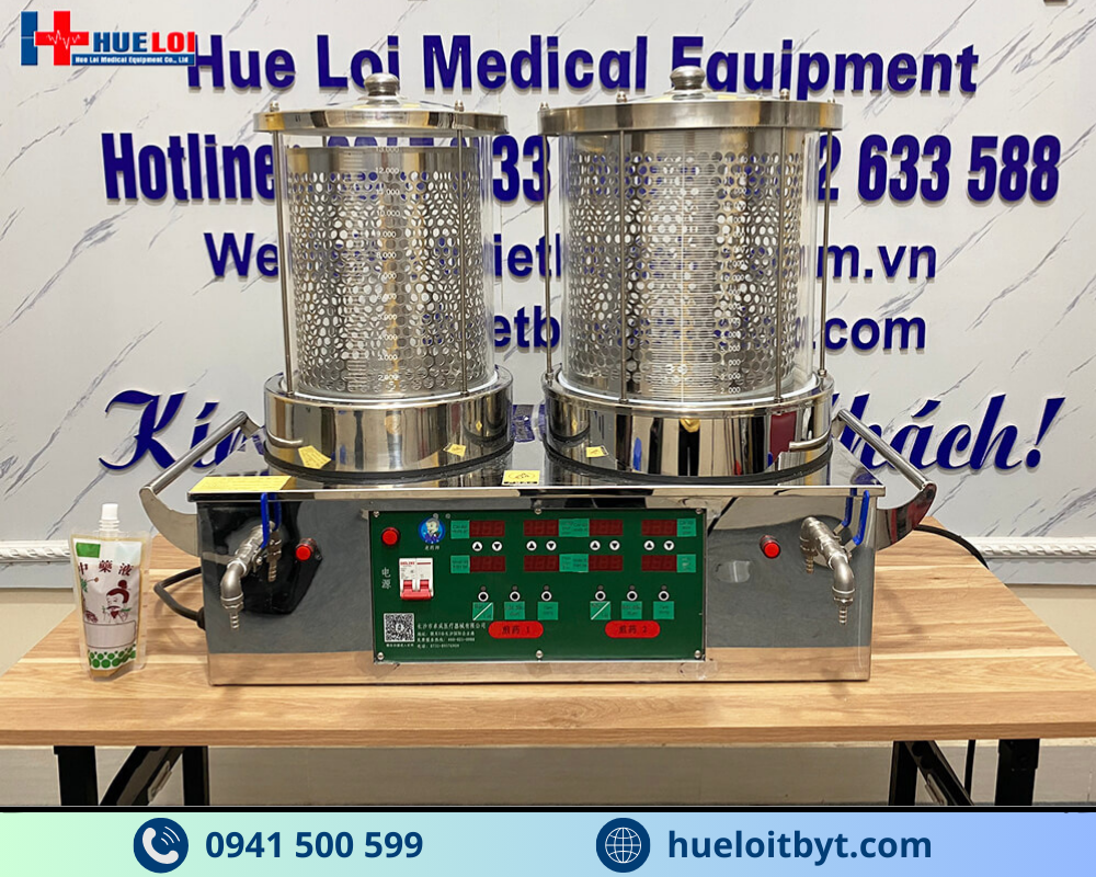 MÁY SẮC THUỐC ĐÔNG Y 2 NỒI ĐUN TỰ ĐỘNG