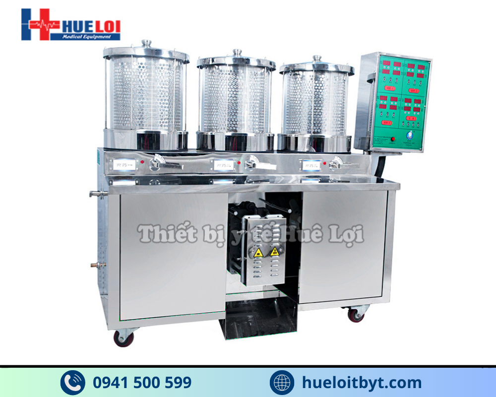 MÁY SẮC THUỐC VÀ ĐÓNG GÓI TỰ ĐỘNG 3 NỒI ĐUN CÔNG SUẤT CAO