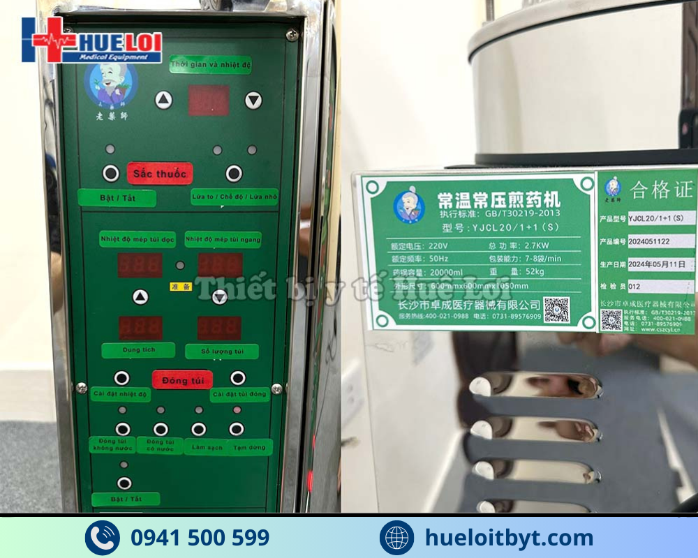 MÁY SẮC THUỐC ĐÔNG Y KÈM ĐÓNG TÚI ĐỘNG CAO CẤP