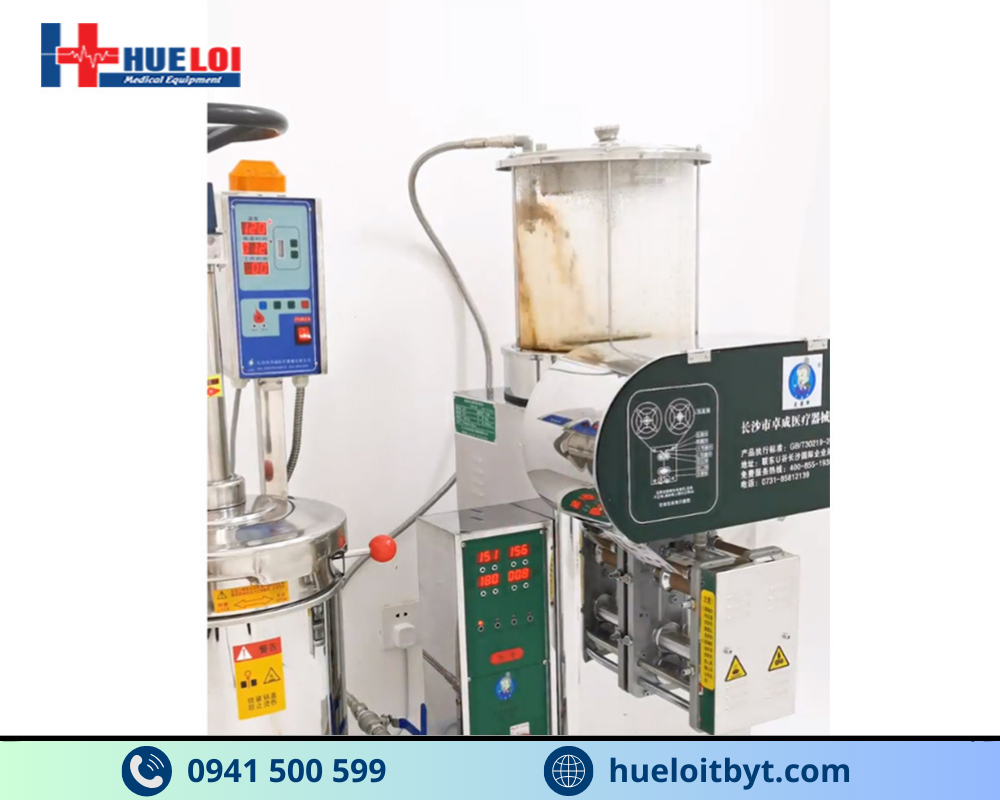 Máy sắc thuốc áp suất cao và máy đóng túi tự động