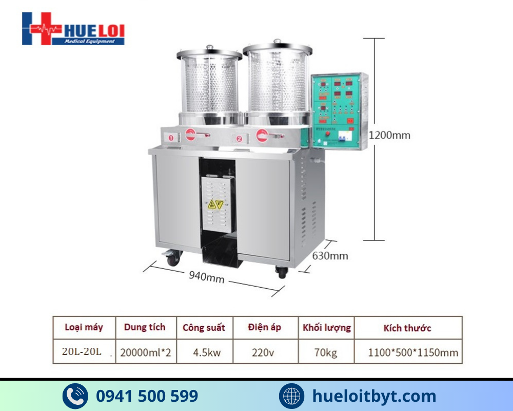 MÁY SẮC THUỐC KÈM ĐÓNG TÚI TỰ ĐỘNG 2 NỒI ĐUN CÔNG SUẤT CAO