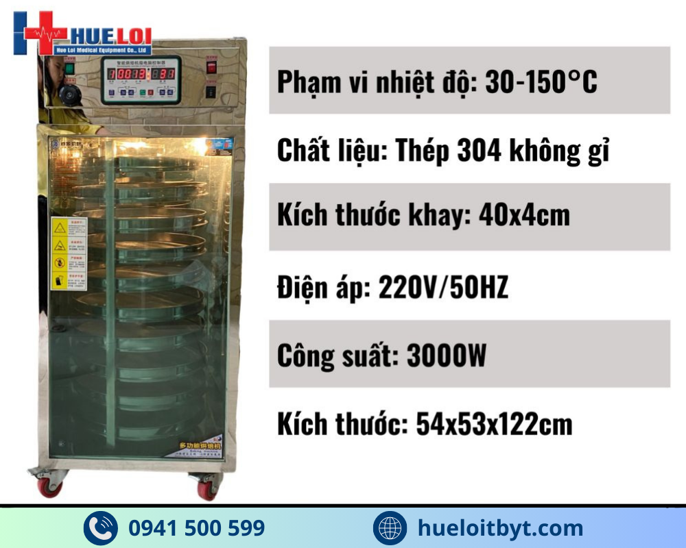 TỦ SẤY DƯỢC LIỆU 10 TẦNG