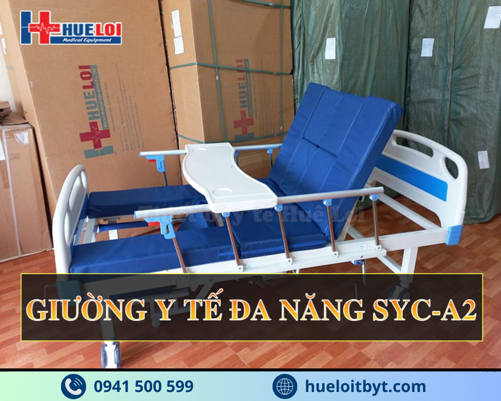 GIƯỜNG Y TẾ 4 TAY QUAY HẠ CHÂN NHỎ A0I-II