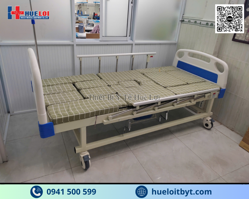 GIƯỜNG Y TẾ 4 TAY QUAY HẠ CHÂN NHỎ A0I-II