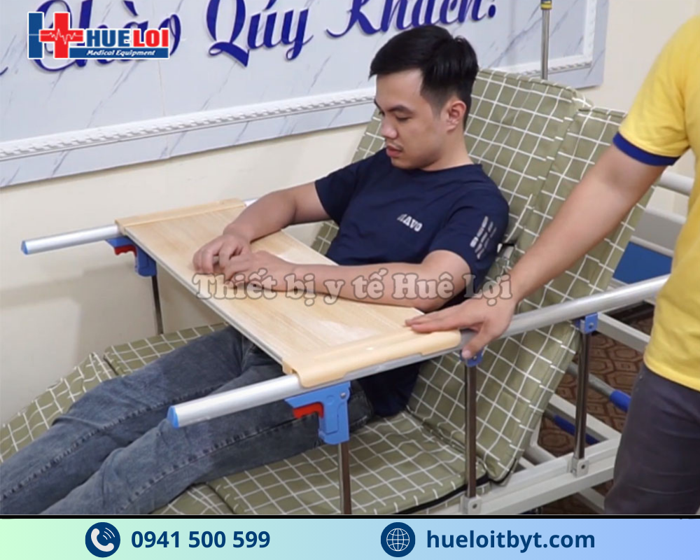 GIƯỜNG Y TẾ 4 TAY QUAY HẠ CHÂN TO ĐA NĂNG A0I-I