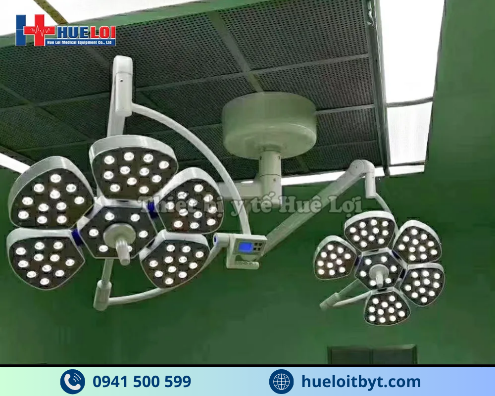 ĐÈN PHẪU THUẬT TREO TRẦN 2 NHÁNH CAO CẤP  PJLED 5/5