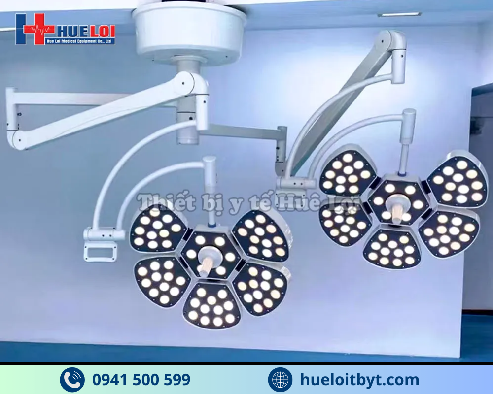 ĐÈN PHẪU THUẬT TREO TRẦN 2 NHÁNH CAO CẤP  PJLED 5/5