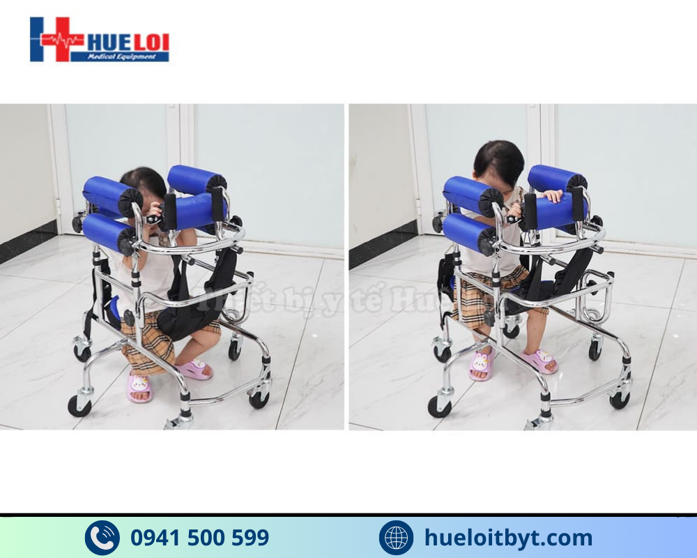 KHUNG TẬP ĐI TRẺ EM 6 BÁNH XE CAO CẤP