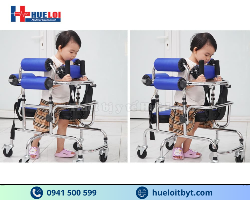 KHUNG TẬP ĐI TRẺ EM 6 BÁNH XE CAO CẤP