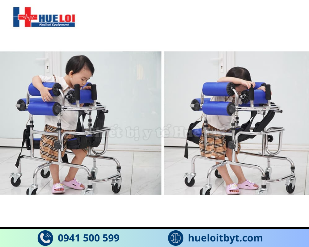 KHUNG TẬP ĐI TRẺ EM 6 BÁNH XE CAO CẤP