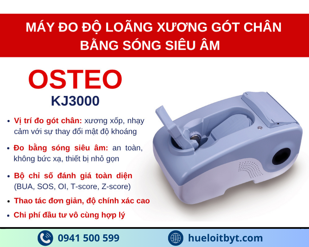 MÁY ĐO LOÃNG XƯƠNG GÓT CHÂN BẰNG SÓNG SIÊU ÂM OSTEOKJ3000 GIÁ TỐT