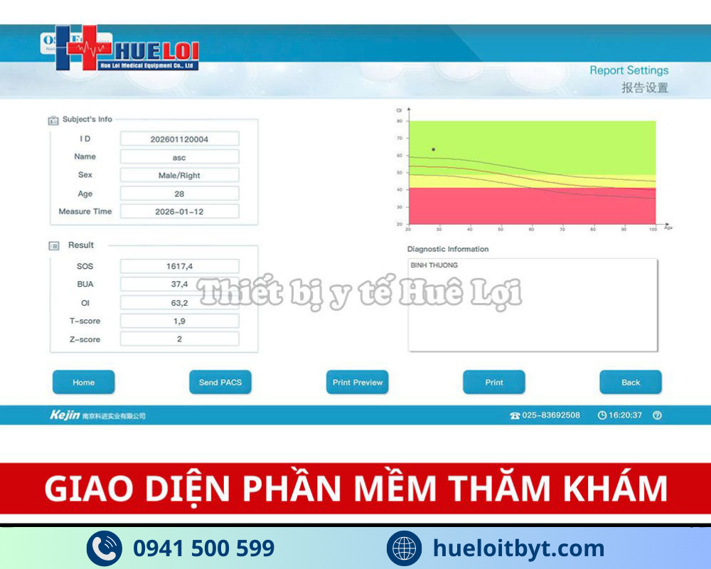 MÁY ĐO LOÃNG XƯƠNG GÓT CHÂN BẰNG SÓNG SIÊU ÂM OSTEOKJ3000 GIÁ TỐT