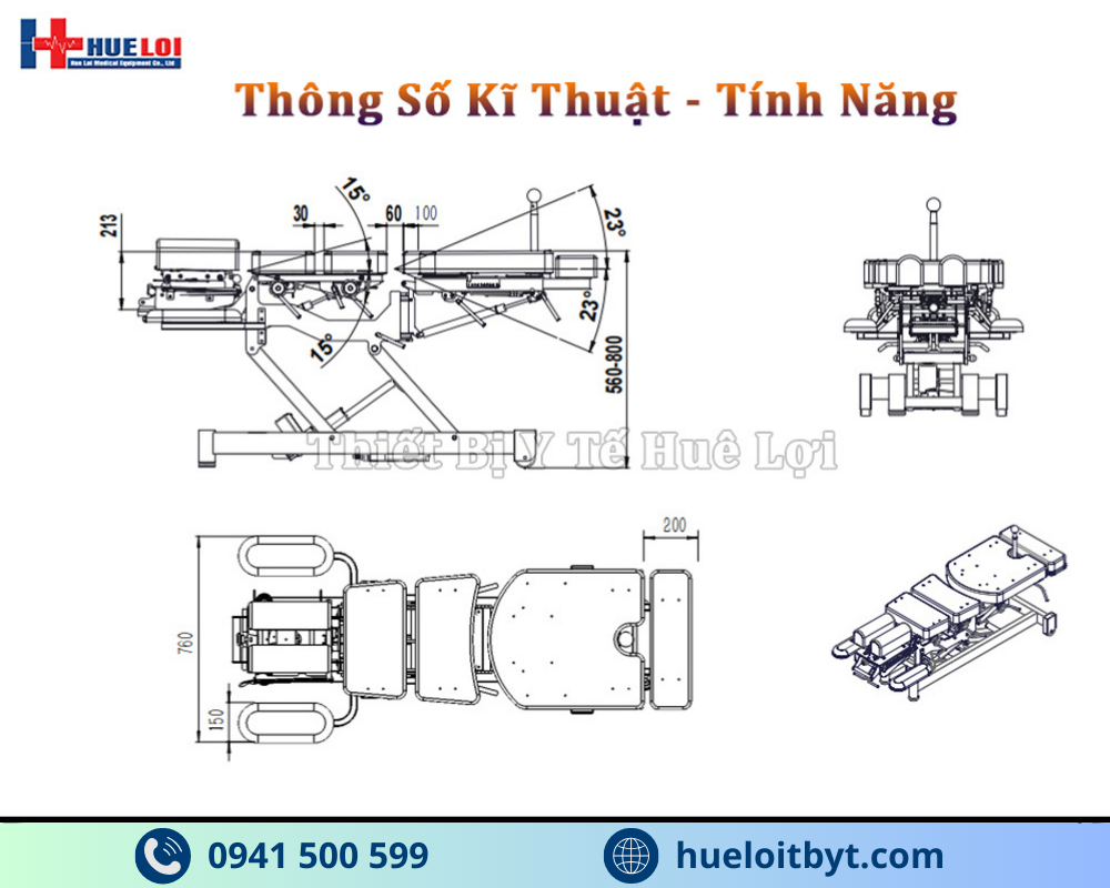 GIƯỜNG TÁC ĐỘNG CỘT SỐNG KẾT HỢP KÉO GIÃN BẰNG ĐIỆN EL07B