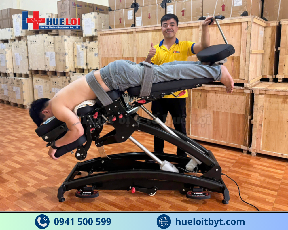 GIƯỜNG NẮN CHỈNH VÀ KÉO GIÃN CỘT SỐNG BẰNG ĐIỆN