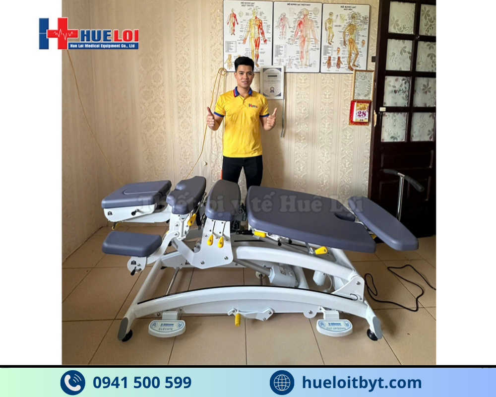 GIƯỜNG NẮN CHỈNH VÀ KÉO GIÃN CỘT SỐNG BẰNG ĐIỆN