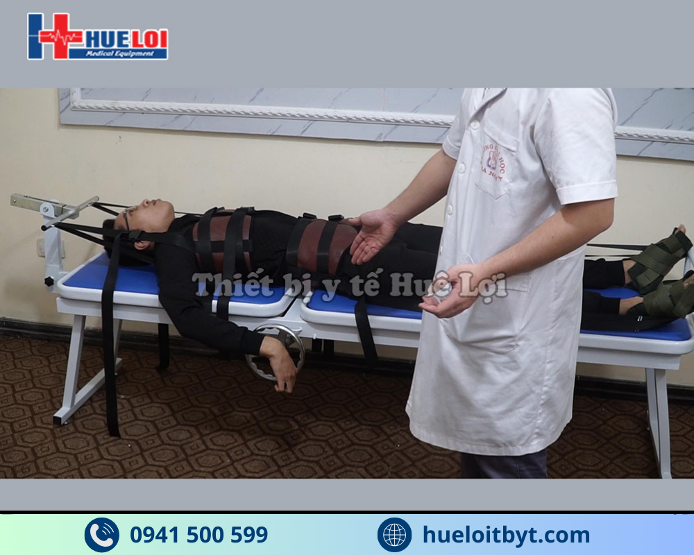 GIƯỜNG KÉO GIÃN CỘT SỐNG BẰNG CƠ