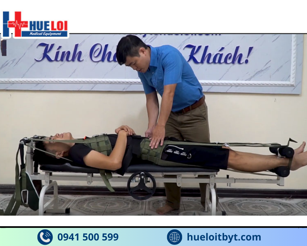 GIƯỜNG KÉO GIÃN CỘT SỐNG BẰNG CƠ GIÁ RẺ