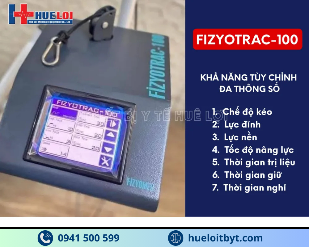 ĐẦU MÁY KÉO GIÃN CỘT SỐNG CAO CẤP FIZYOTRAC-100