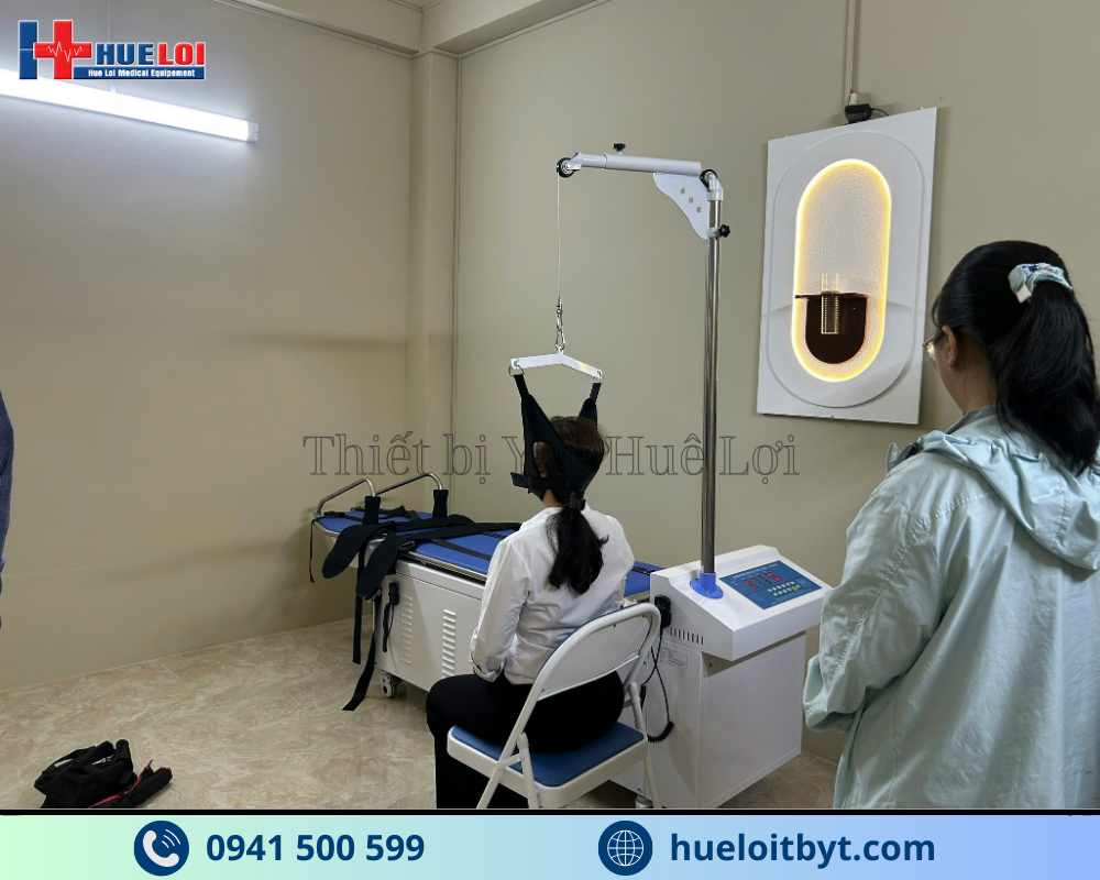 Giường kéo giãn cột sống lưng và cổ đồng thời