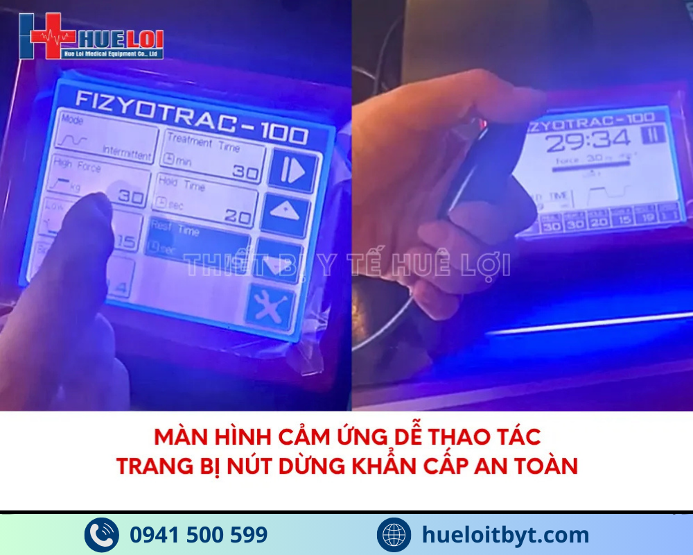ĐẦU MÁY KÉO GIÃN CỘT SỐNG CAO CẤP FIZYOTRAC-100