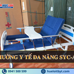 GIƯỜNG Y TẾ 4 TAY QUAY HẠ CHÂN NHỎ A0I-II