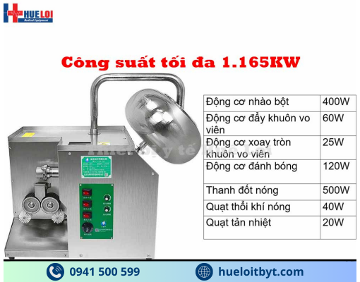 MÁY LÀM VIÊN HOÀN KẾT HỢP SẤY KHÔ, ĐÁNH BÓNG VÀ BAO VIÊN