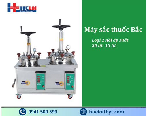 MÁY SẮC THUỐC ÁP SUẤT CAO 2 NỒI ĐUN