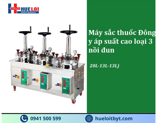 MÁY SẮC THUỐC ÁP SUẤT CAO 3 NỒI ĐUN
