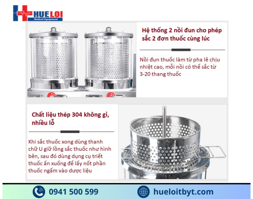 MÁY SẮC THUỐC KÈM ĐÓNG TÚI TỰ ĐỘNG 2 NỒI ĐUN CÔNG SUẤT CAO