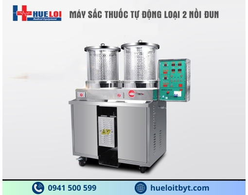 MÁY SẮC THUỐC KÈM ĐÓNG TÚI TỰ ĐỘNG 2 NỒI ĐUN CÔNG SUẤT CAO
