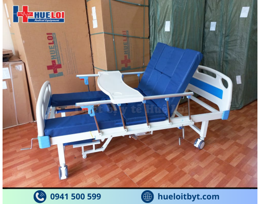 GIƯỜNG Y TẾ 4 TAY QUAY HẠ CHÂN NHỎ A0I-II