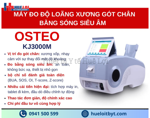 MÁY ĐO MẬT ĐỘ XƯƠNG GÓT CHÂN BẰNG SÓNG SIÊU ÂM OSTEOKJ3000M CAO CẤP