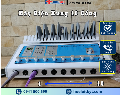 MÁY ĐIỆN XUNG 10 CỔNG TẦN SỐ THẤP