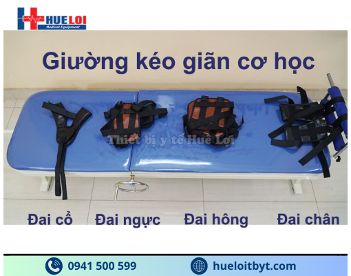 GIƯỜNG KÉO GIÃN CỘT SỐNG BẰNG CƠ