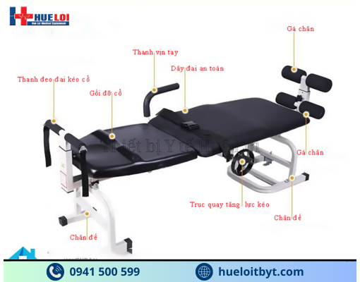 GIƯỜNG KÉO GIÃN CỘT SỐNG BẰNG CƠ GIÁ RẺ