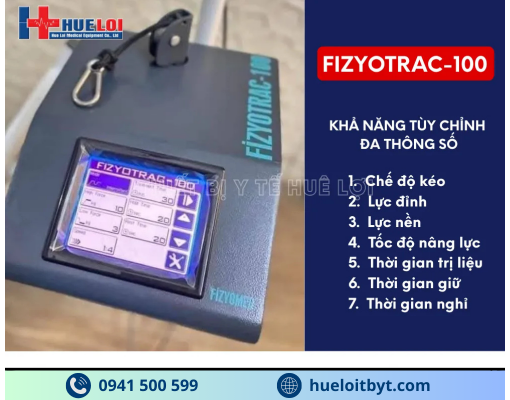 ĐẦU MÁY KÉO GIÃN CỘT SỐNG CAO CẤP FIZYOTRAC-100