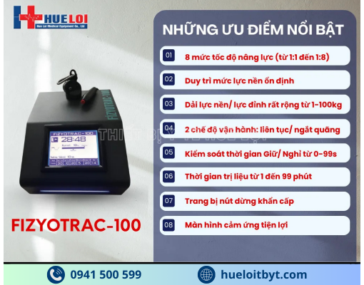 ĐẦU MÁY KÉO GIÃN CỘT SỐNG CAO CẤP FIZYOTRAC-100
