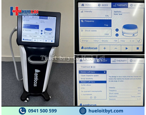 MÁY TRỊ LIỆU BẰNG SÓNG XUNG KÍCH HỘI TỤ CAO CẤP EMFOCUS-III